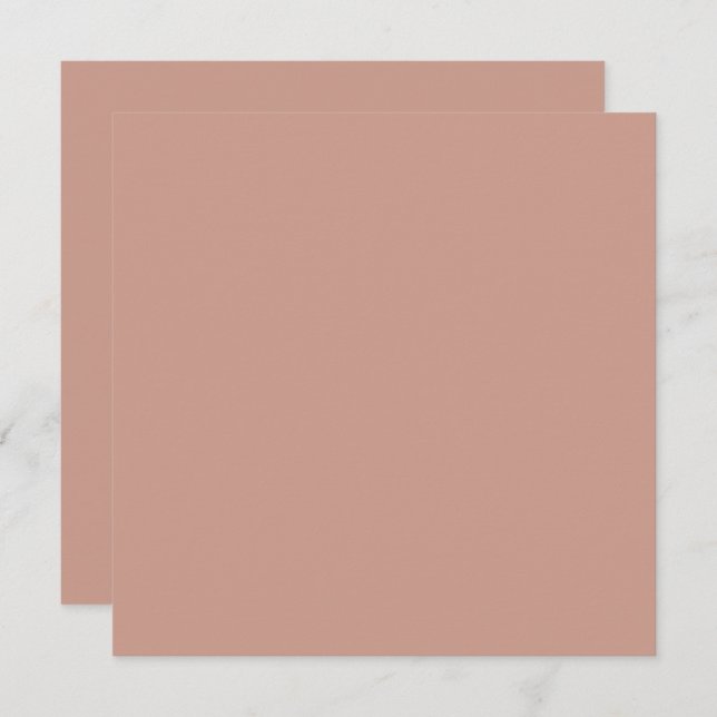 BUDGET Light Terracotta Monochrome WEDDING Thank You Card (Front/Back)