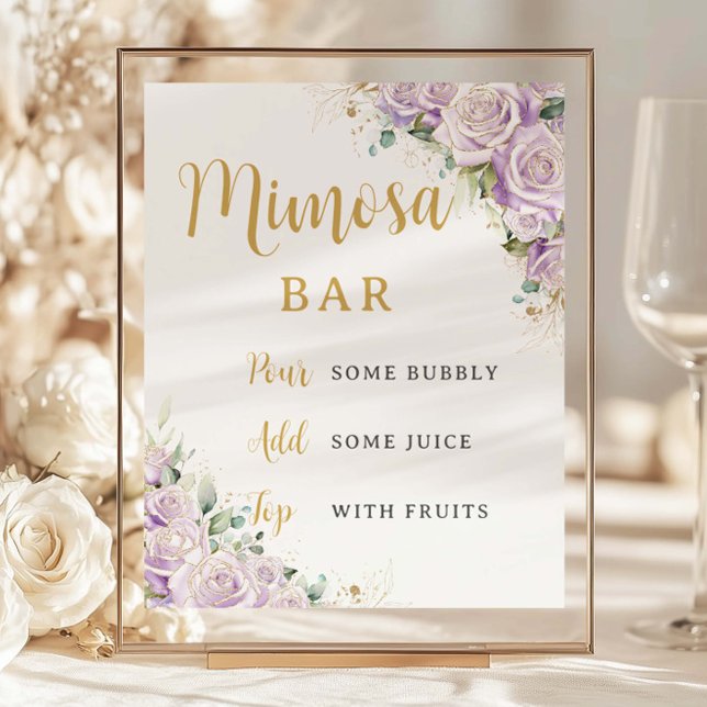 Budget Lilac Purple Rose Floral Flowers Mimosa Bar (Creator Uploaded)