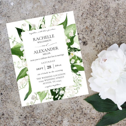 Budget Lily of the Valley White Floral Wedding 2 Flyer