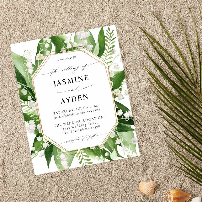Budget Lily of the Valley White Floral Wedding Flyer (Creator Uploaded)