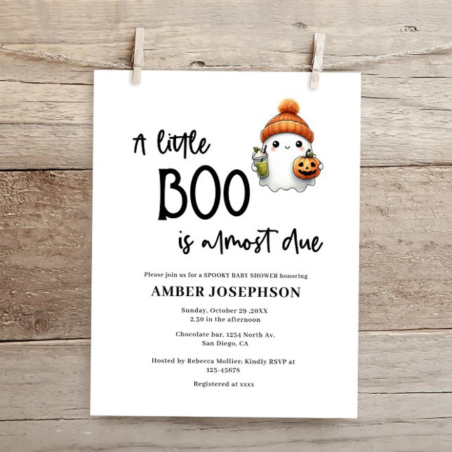 Budget Little Boo Halloween Baby Shower Invitation (Creator Uploaded)