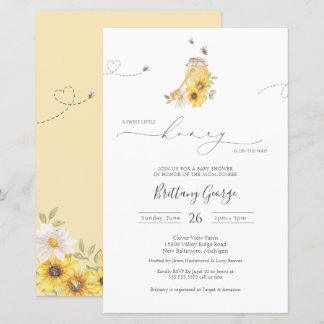 Budget Little Honey Bee Baby Shower Invitation