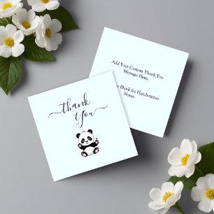 Budget Little Panda Baby Shower Thank You Note Card
