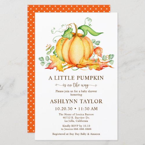 Budget Little Pumpkin Baby Shower