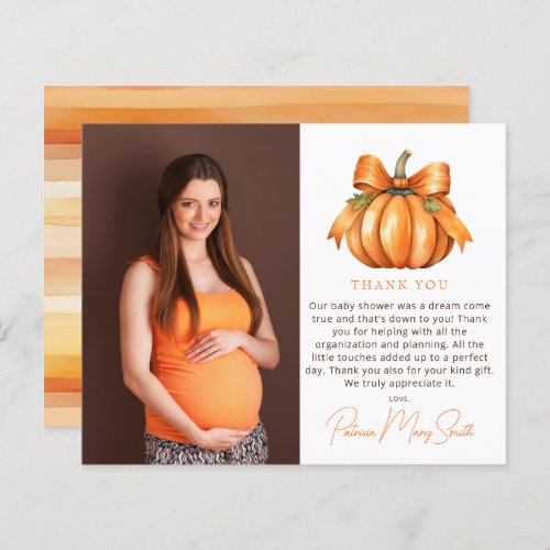 Budget Little Pumpkin Baby Shower Thank You