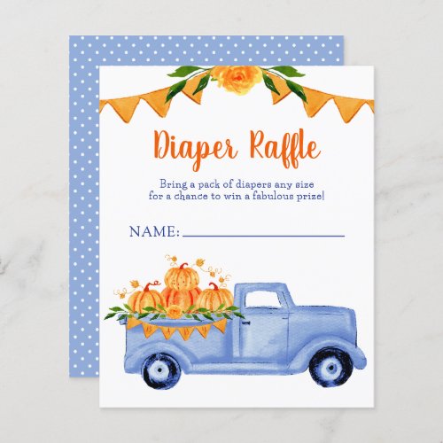 Budget Little Pumpkin Boy Diaper Raffle