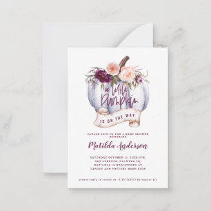 budget Little pumpkin fall baby shower invitation