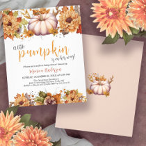 Budget Little Pumpkin Fall Baby Shower Invitation Flyer