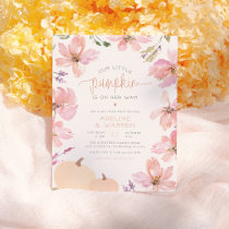 Budget Little Pumpkin Fall Floral Girl Baby Shower