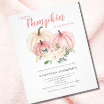 Budget Little Pumpkin Pink Baby Shower Invitation Flyer