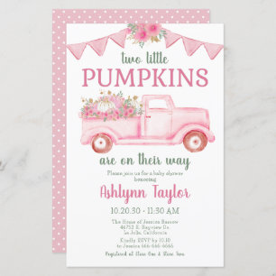 Budget Little Pumpkin Twin Girl Baby Shower