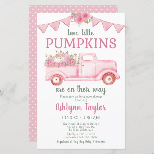 Budget Little Pumpkin Twin Girl Baby Shower