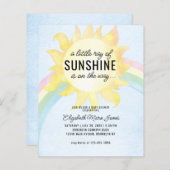 Budget Little Ray of Sunshine Baby Shower Invite (Front/Back)