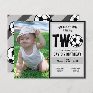 Budget Little Striker Soccer Photo 2nd Birthday