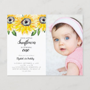Budget Little Sunflower First Birthday One Photo