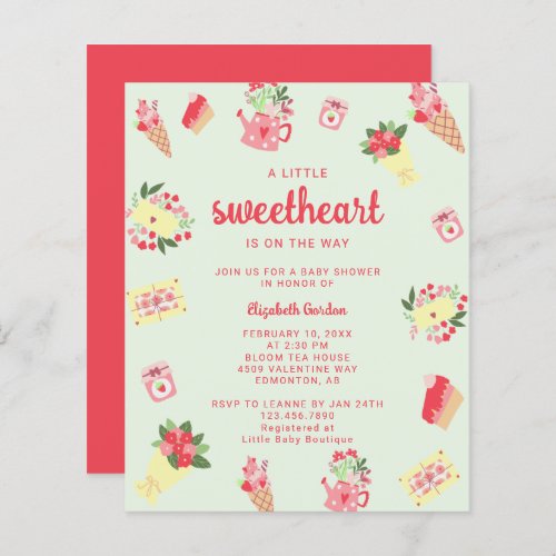 Budget Little Sweetheart on the Way Baby Shower