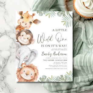 Budget Little Wild One Safari Animals Baby Shower