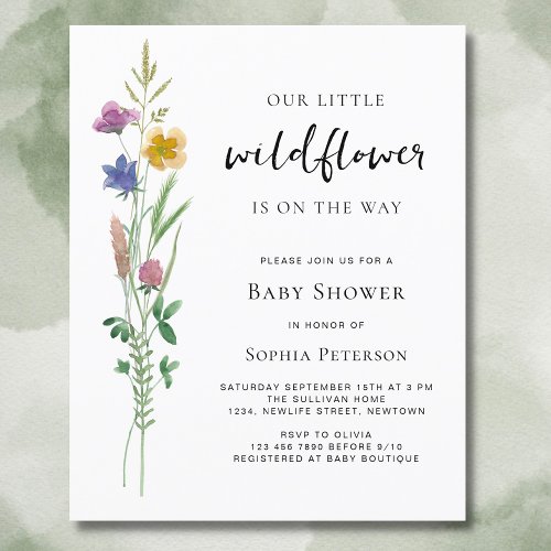 Budget Little Wildflower Baby Shower