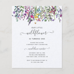 BUDGET Little Wildflower Birthday Party