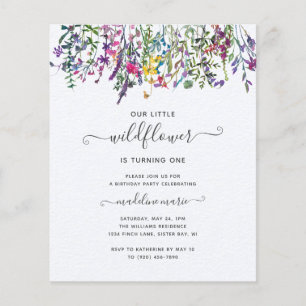 BUDGET Little Wildflower Birthday Party