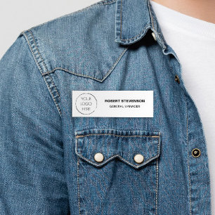 Budget Logo Business Store Identification Badge, Name Tag