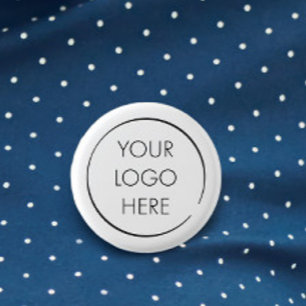 Budget Logo Custom Business Pin, Marketing Branded Button