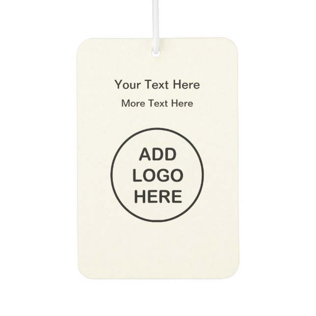 Budget Logo Style Business Promotional  Air Freshener (Front)