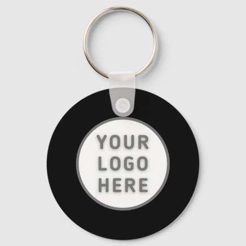Budget Logo Template Business Giveaways Black Keychain