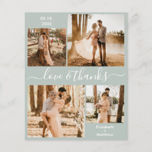 Budget Love and Thanks Collage Wedding Thank You F Flyer