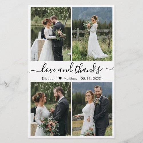 Budget Love and Thanks Collage Wedding Thank You F Flyer