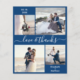 Budget Love and Thanks Collage Wedding Thank You F Flyer