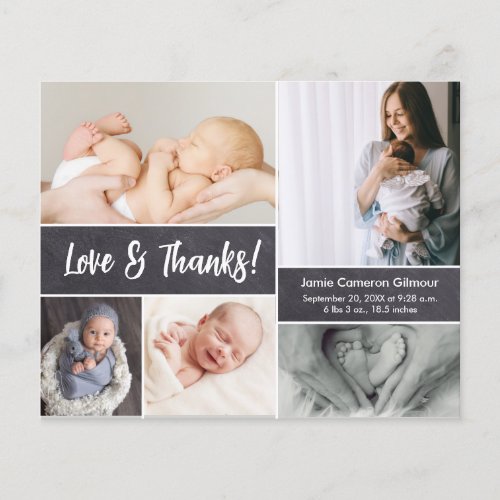 Budget Love and Thanks Photo Collage Baby Shower 