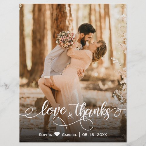 Budget Love and Thanks Wedding Thank You Card