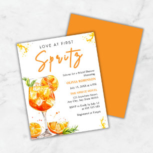 Budget Love at First Spritz Bridal Shower Invite