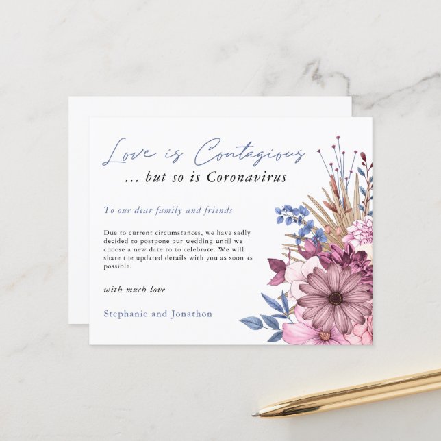 Budget Love Contagious Wedding Postpone (Front/Back In Situ)