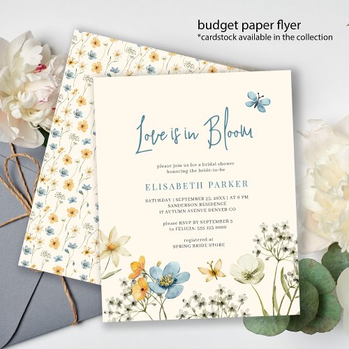 Budget love in bloom bridal shower invitation  flyer