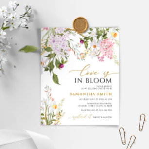 BUDGET Love in Bloom Wilflowers Shower Invitation