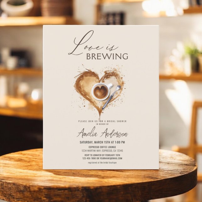 Budget Love is Brewing Bridal Shower Invitation (Creator Uploaded)