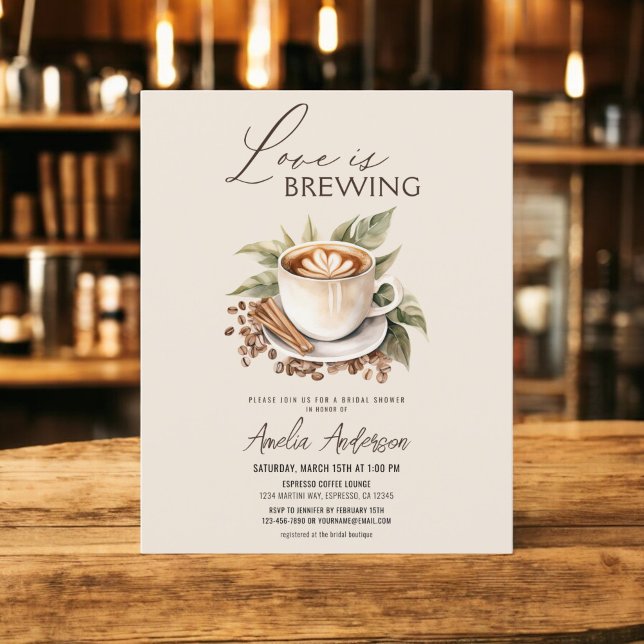 Budget Love is Brewing Bridal Shower Invitation (Creator Uploaded)