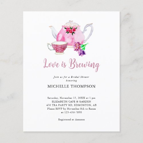 Budget Love is Brewing Bridal Shower Tea Party 