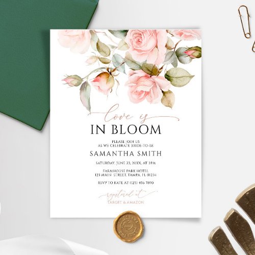 Budget Love is in Bloom Bridal Shower Invitation