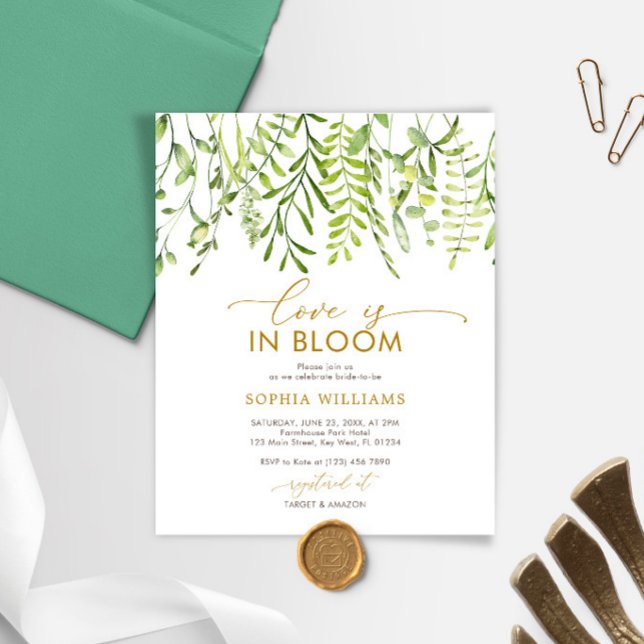 Budget Love is in Bloom Bridal Shower Invitation (Creator Uploaded)