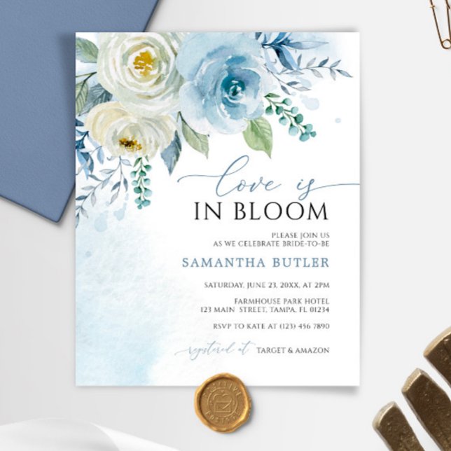 Budget Love is in Bloom Bridal Shower Invitation (Creator Uploaded)