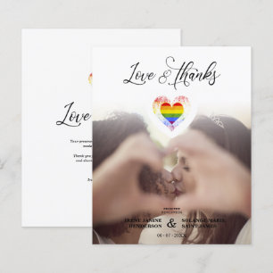 Budget Love & Thanks LGBT Rainbow Pride Heart LGBT