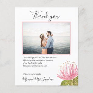 BUDGET Lovely Pink green flower Photo thank you