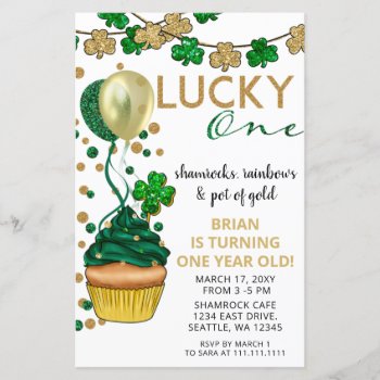 Budget Lucky One St Patrick Birthday Invitation by Invitationboutique at Zazzle
