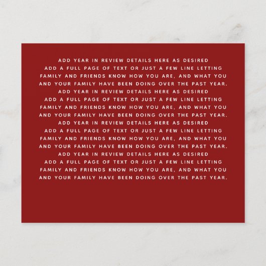 Budget Lumberjack Photo Christmas Invite Letter (Back)
