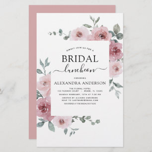 Budget Luncheon Dusty Rose Pink Bridal Shower