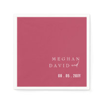 Budget Magenta Modern Wedding  Napkins