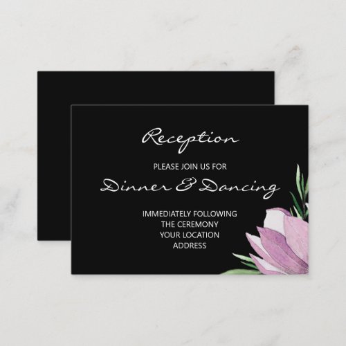 Budget Magnolia Floral Wedding Reception Enclosure Card